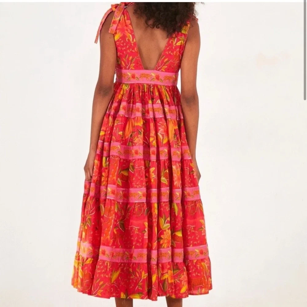 FARM Rio Solar Forest Maxi Dress Size XL NWOT - Picture 3 of 6